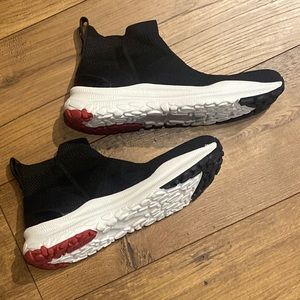 NWOT Mens Zara Fabric Knot Slip On Sock Hugh Top Sneakers size 42